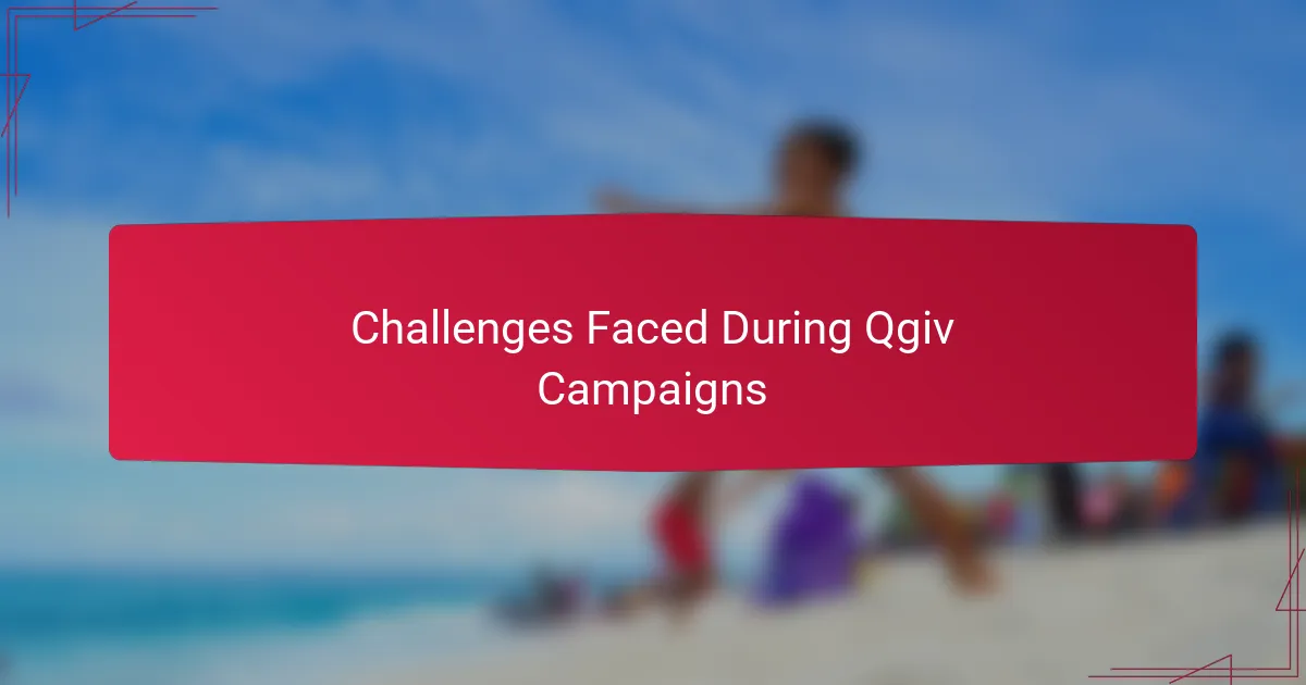 Challenges Faced During Qgiv Campaigns