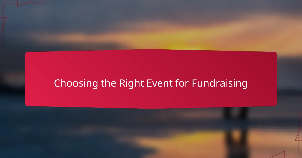 Choosing the Right Event for Fundraising