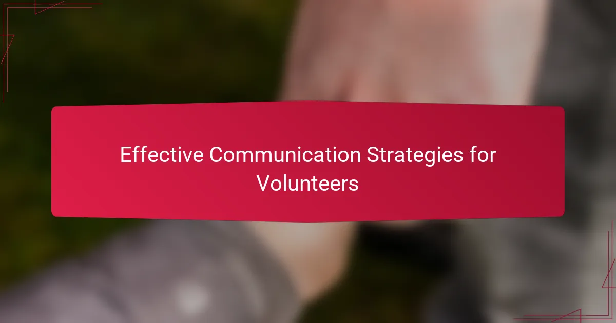 Effective Communication Strategies for Volunteers