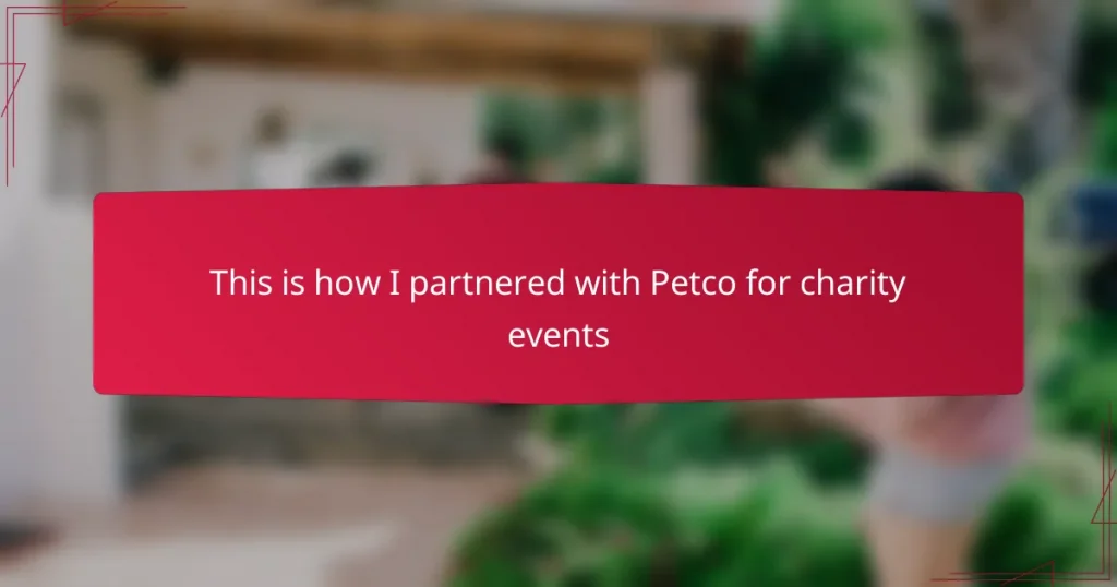 This is how I partnered with Petco for charity events