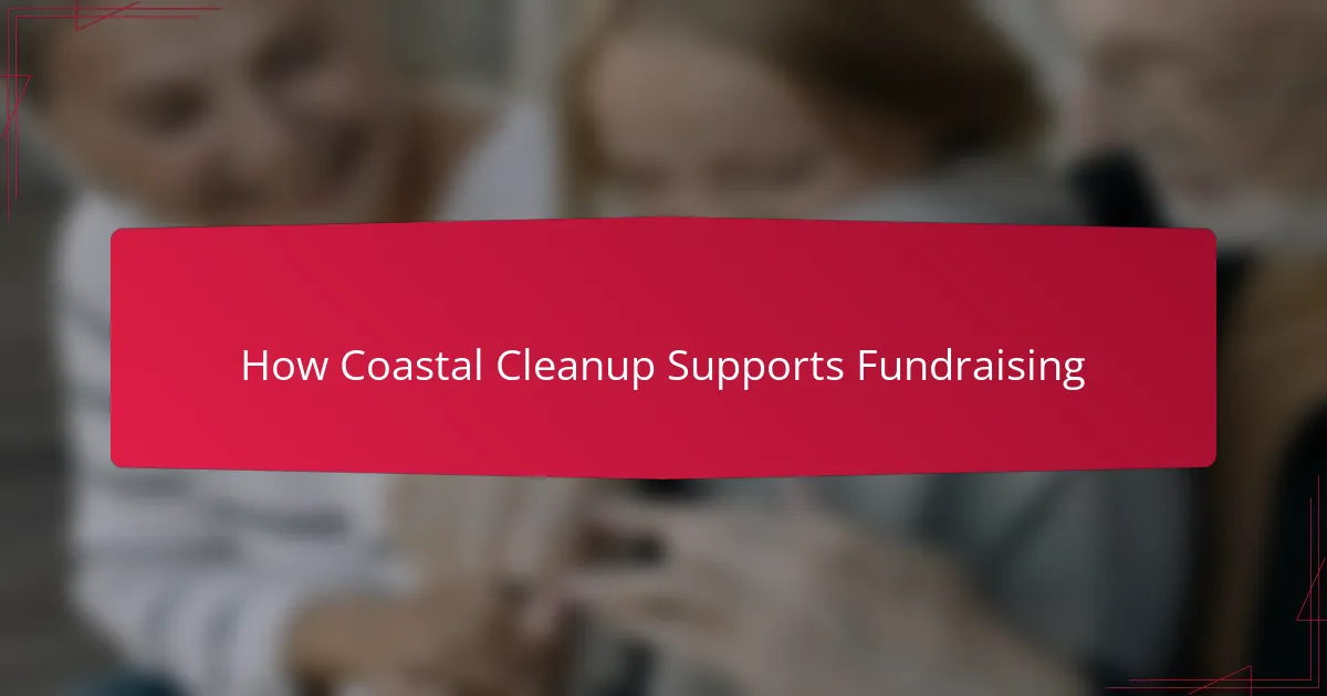 How Coastal Cleanup Supports Fundraising