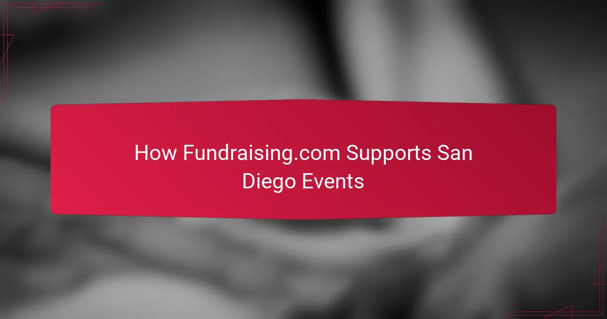 How Fundraising.com Supports San Diego Events