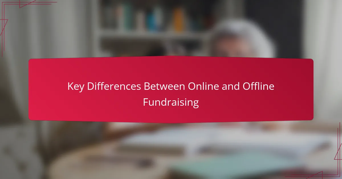Key Differences Between Online and Offline Fundraising