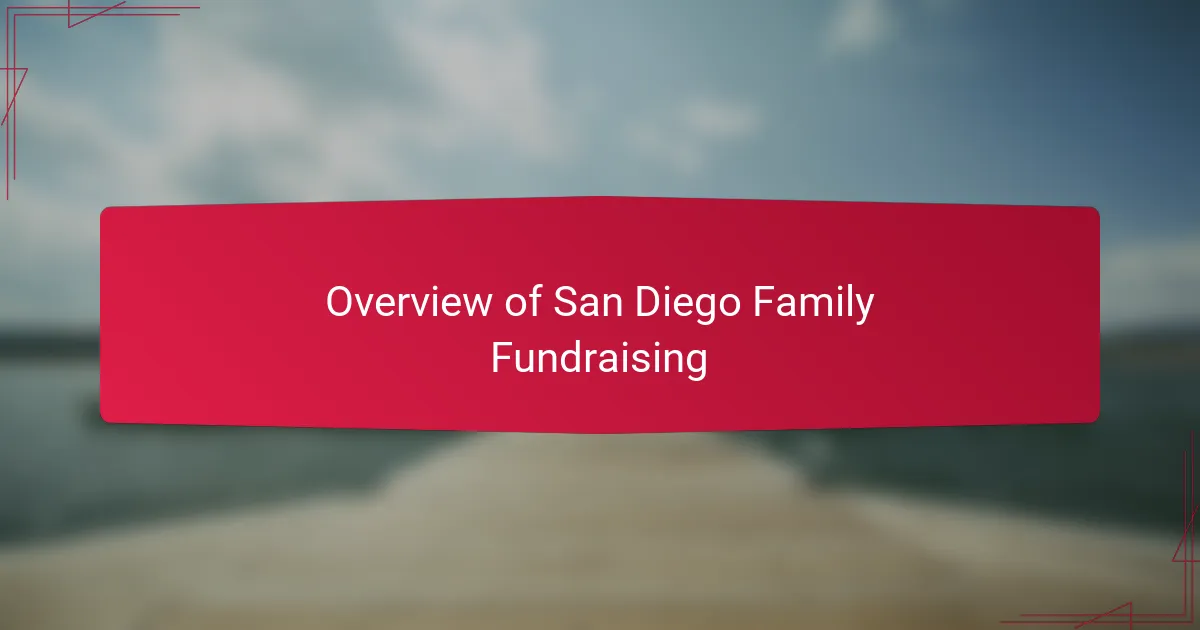 Overview of San Diego Family Fundraising